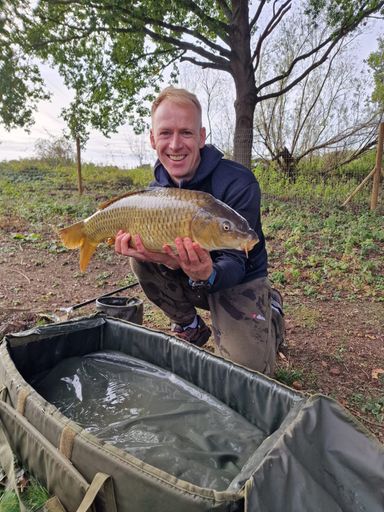 A pristine looking common carp from the Reservoir.